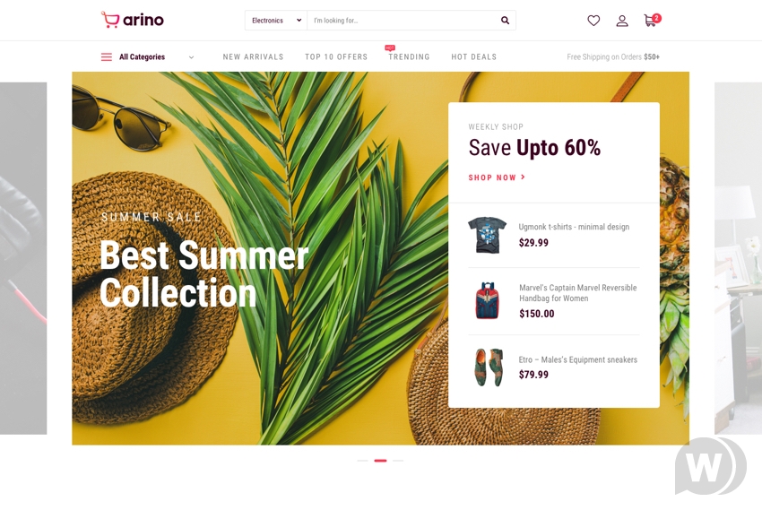 Joomshaper JS Arino v1.0 - шаблон электронной коммерции Joomla слив курса