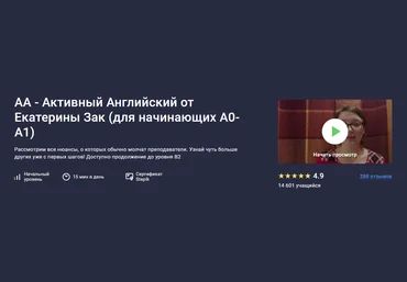 Stepik Екатерина Закусова ― АА - Активный Английский от Екатерины Зак для начинающих А0-А1 2024 скачать слив