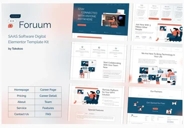 Themeforest Foruum - SaaS & App Elementor Template Kit слив