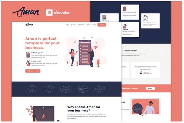 Themeforest Aman — Multipurpose Elementor Template Kit слив курса