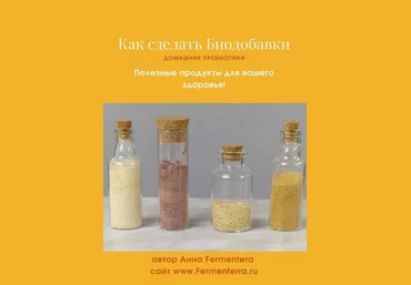 Анна Fermenterra Fermenterra Как сделать биодобавки. Домашние пробиотики 2023 слив