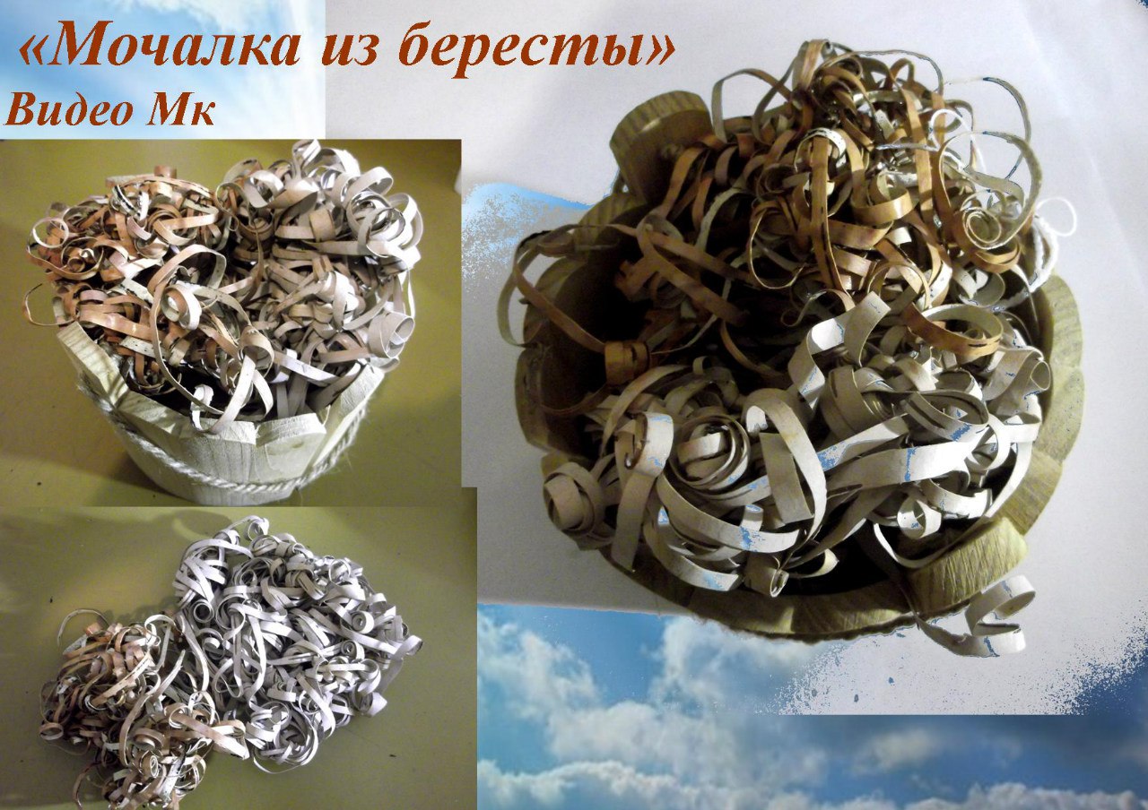 Мочалка из бересты - Мирсанова 2016 слив курса