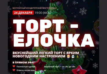 pastry-school Елена Крохмаль ― Торт Елочка 2024 слив