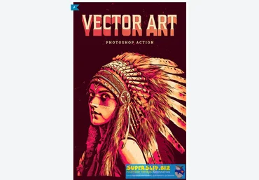 Graphicriver Vector Art Photoshop Action 2020 слив