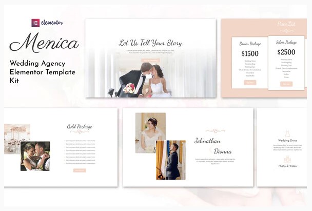 Themeforest Menica - Wedding Elementor Template Kit слив курса