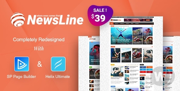 Themeforest Newsline v3.1 - новостной Joomla шаблон слив курса