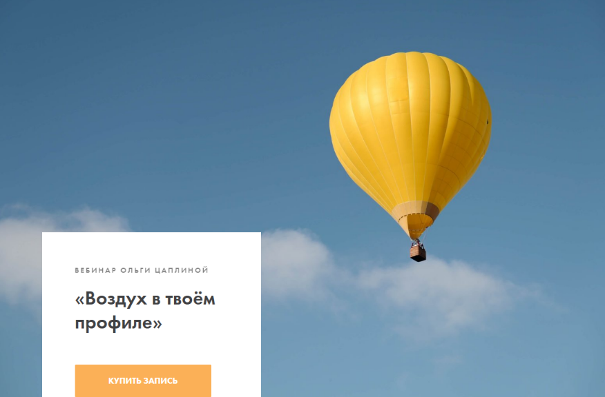 Ольга Цаплина Вебинар «Воздух в твоём профиле» 2020 слив курса