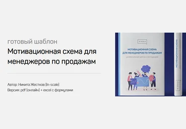 Никита Жестков In-scale Готовый шаблон «Мотивационная схема для менеджеров по продажам» 2021 слив