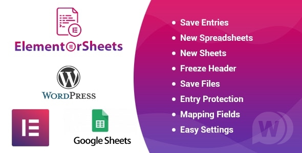 CodeСanyon ElementorSheets v2.2 - аддон Elementor для электронных таблиц Google слив курса