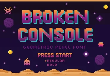 Creativefabrica Broken Console Font 2021 слив
