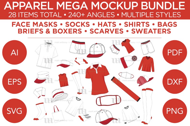 Creativefabrica Apparel Mega Bundle - Mockup & Template 2021 слив курса