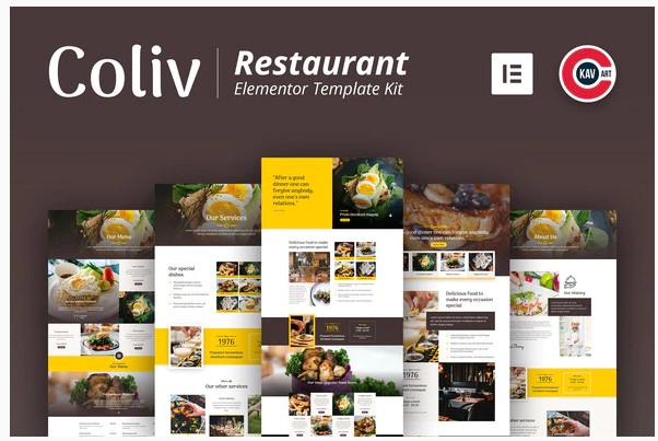 Themeforest Coliv - Restaurant Template Kit слив курса