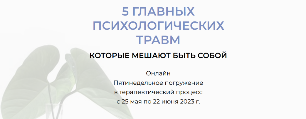Андрей Треногов, Раиса Мельничук 5 Главных психологических травм 2023 слив курса