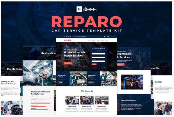 Themeforest Reparo - Car Service Elementor Template Kit слив курса