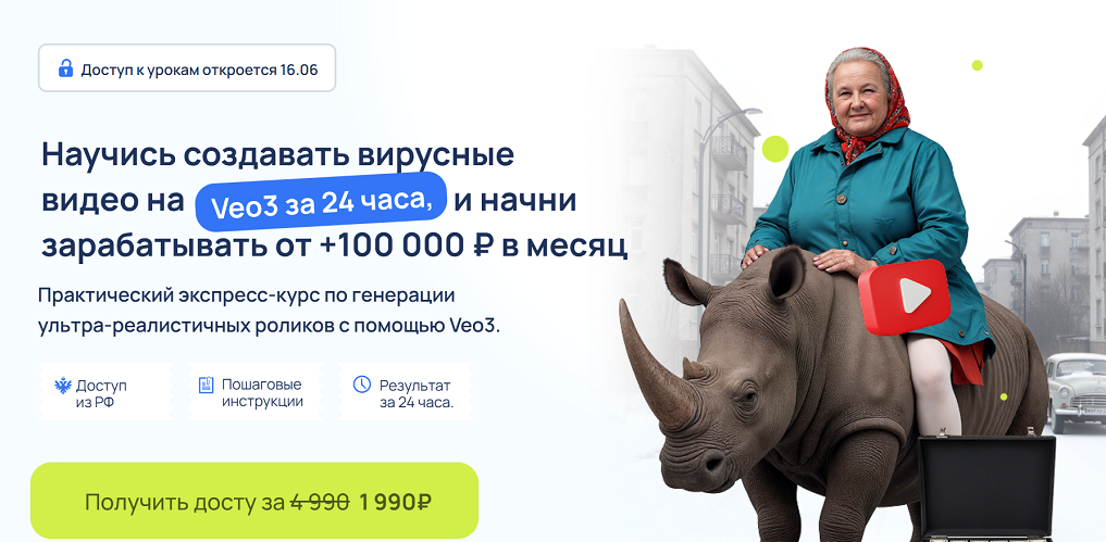 Михаил Карин Вирусные видео на Veo3 за 24 часа, начни зарабатывать от 100 000 ₽ в месяц 2025 слив курса