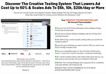 Elite media buyers Creative Testing System That Lowers Ad Costs to 50% 2023 слив