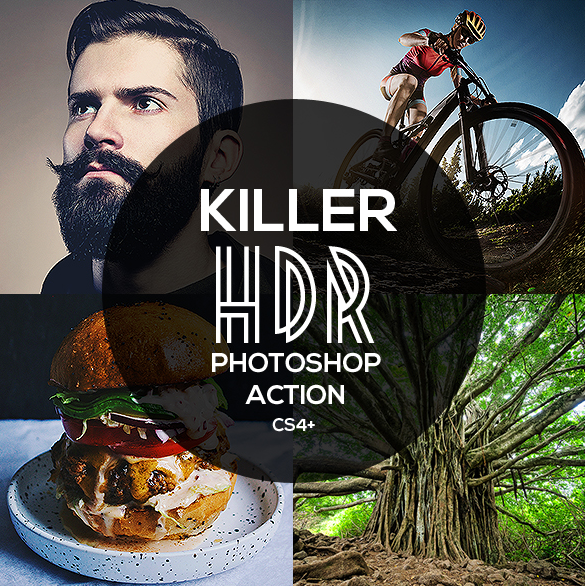 Убийственный HDR экшен - 20 HDR Killer Photoshop Action слив курса