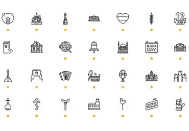 Flaticon Icon Pack: Russia - Lineal 50 icons 2021 слив