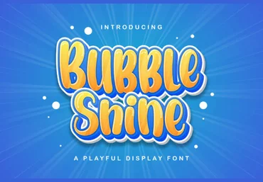 Creativefabrica Bubble Shine Font слив