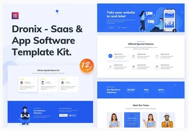 Themeforest Dronix - SaaS & Startup Elementor Template Kit слив