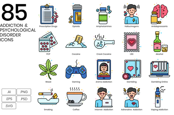 Elements.Envato 85 Addiction Icons 2021 слив курса