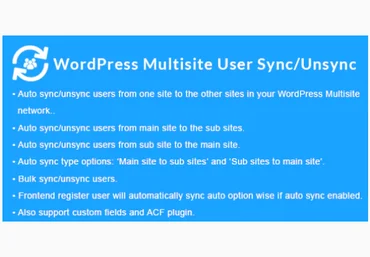 CodeCanyon WordPress Multisite User Sync/Unsync v1.4.0 NULLED 2020 слив