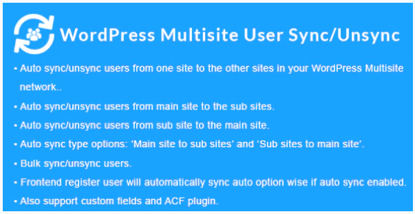 CodeCanyon WordPress Multisite User Sync/Unsync v1.4.0 NULLED 2020 слив курса