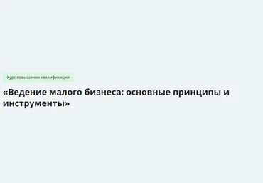 Инфоурок Ведение малого бизнеса: основные принципы и инструменты 2024 слив