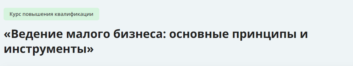 Инфоурок Ведение малого бизнеса: основные принципы и инструменты 2024 слив курса