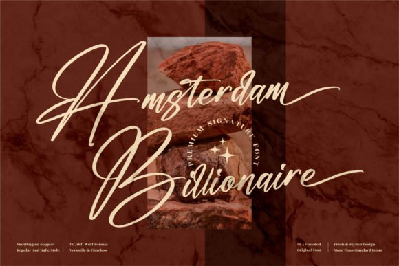 Creativefabrica Amsterdam Billionaire Font 2021 слив курса