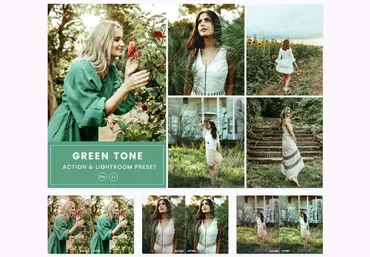 Elements.Envato Green Tone Action & Lightrom Presets 2021 слив