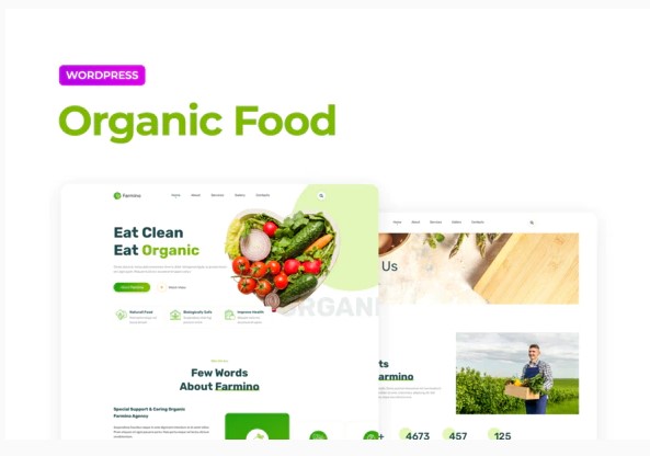 Themeforest Farmino – Organic Food Template Kit слив курса