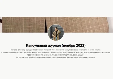 Яна Лунькова Капсульный журнал. Ноябрь 2022 слив