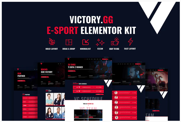 Themeforest Victory - Esports & Gaming Elementor Template Kit слив курса