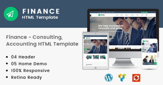 Finance - Consulting, Accounting HTML Template слив курса