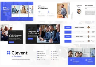 Themeforest Clevent - Event Elementor Template Kit слив