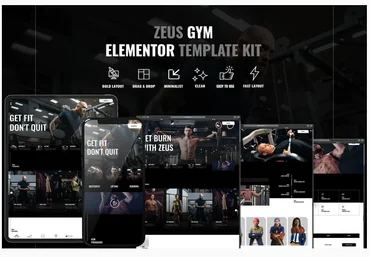 Themeforest Zeus - Gym & Fitness Elementor Template Kit скачать слив
