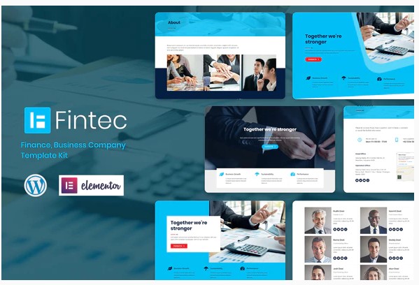 Themeforest Fintec - Finance, Business Company Elementor Template Kit слив курса