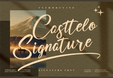 Creativefabrica Casttelo Signature Font слив