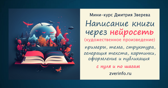 Дмитрий Зверев Написание книги через нейросеть 2024 слив курса
