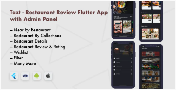 CodeCanyon Tazt v1.0.0 - Restaurant Review Flutter App with Admin Panel 2020 слив курса