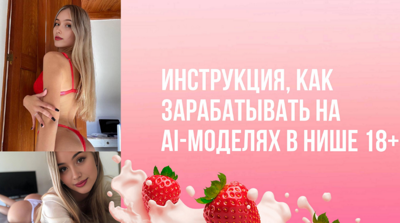 Продюсер нейродевочек От 60000₽/месяц на Телеграм-канале модели 18+ через нейросеть 2024 слив курса