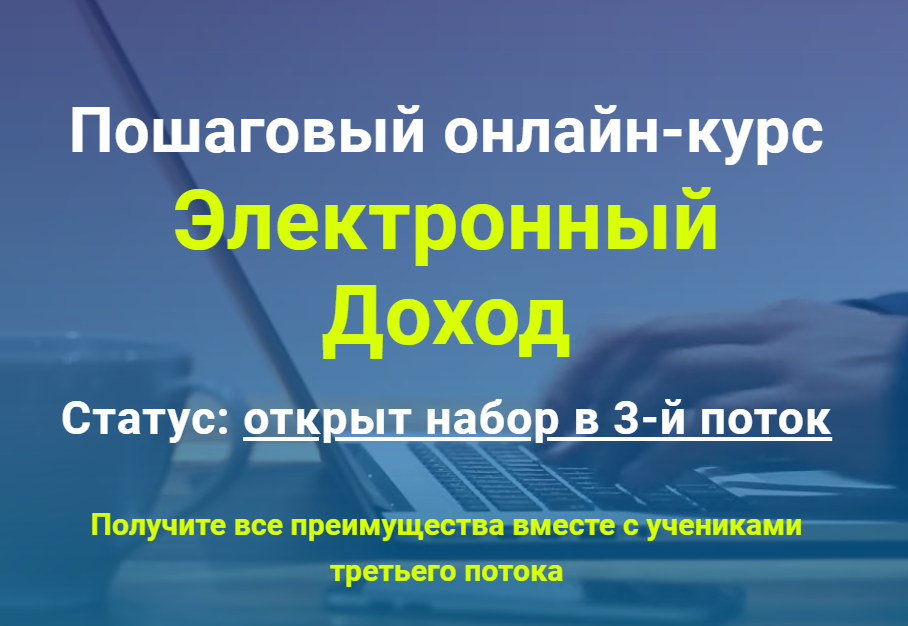 Егор Лобанов Электронный доход. Пакет Золото 2020 слив курса