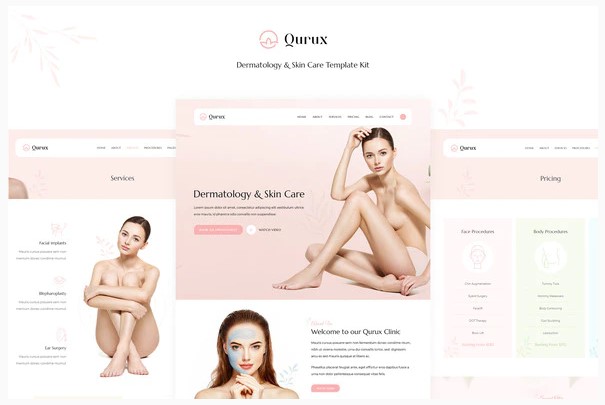 Themeforest Qurux - Dermatology and Skin Care Template Kit слив курса