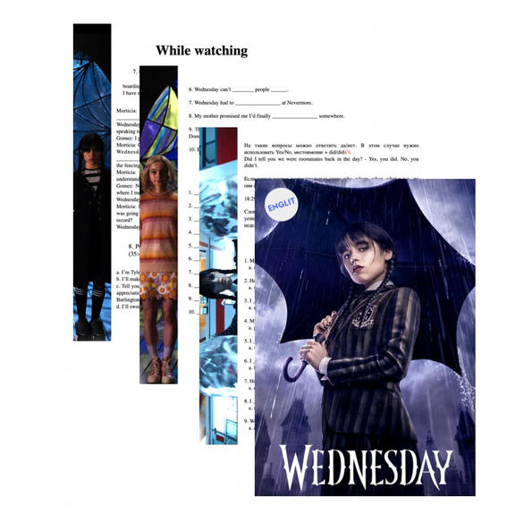 Englit Курс по фильму «Wednesday» season 1 episode 1,2,3 2023 слив курса