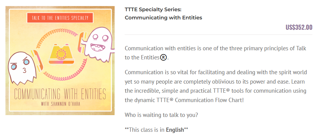 Shannon O'Hara Коммуникация с сущностями-TTTE Specialty Series: Communicating with Entities АС слив курса
