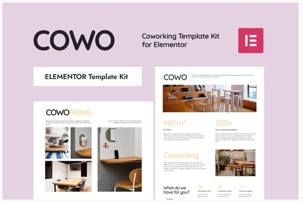 Themeforest Cowo - Coworking Elementor Template Kit слив курса