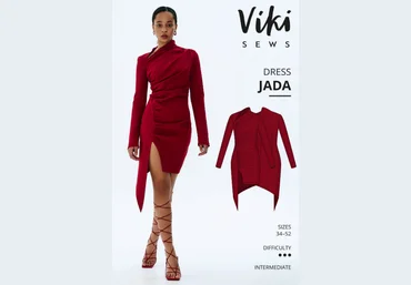 Виктория Ракуса Vikisews Exclusive Jada dress sewing pattern. Размеры 34-52. Рост 162-168 2023 слив
