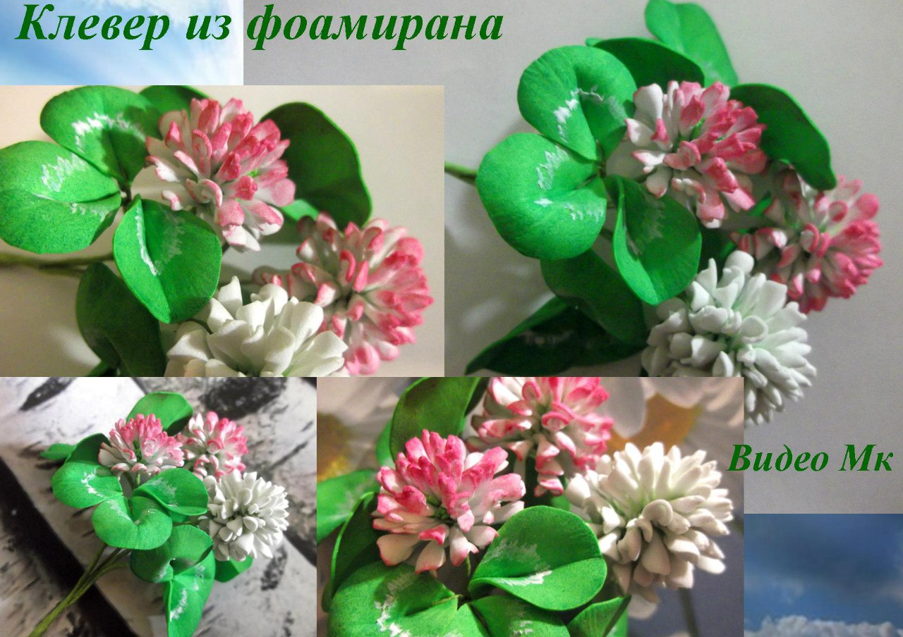 Клевер из фоамирана - Мирсанова 2016 слив курса