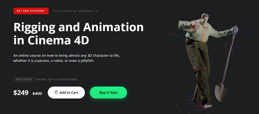 Motion Design School Rigging and Animation in Cinema 4D 2020 Eng слив курса